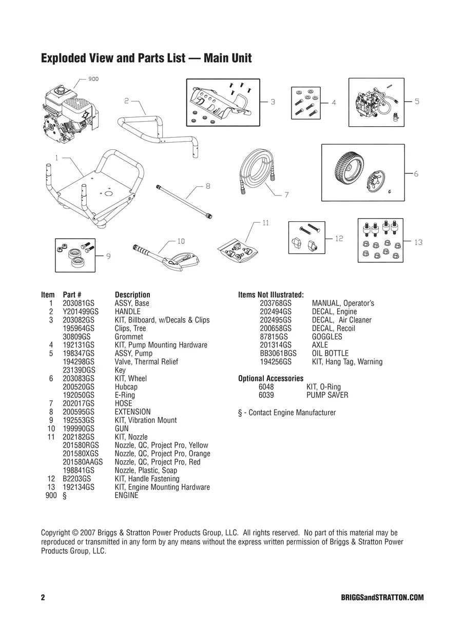 BRIGGS AND STRATTON, 020274, IPL.2